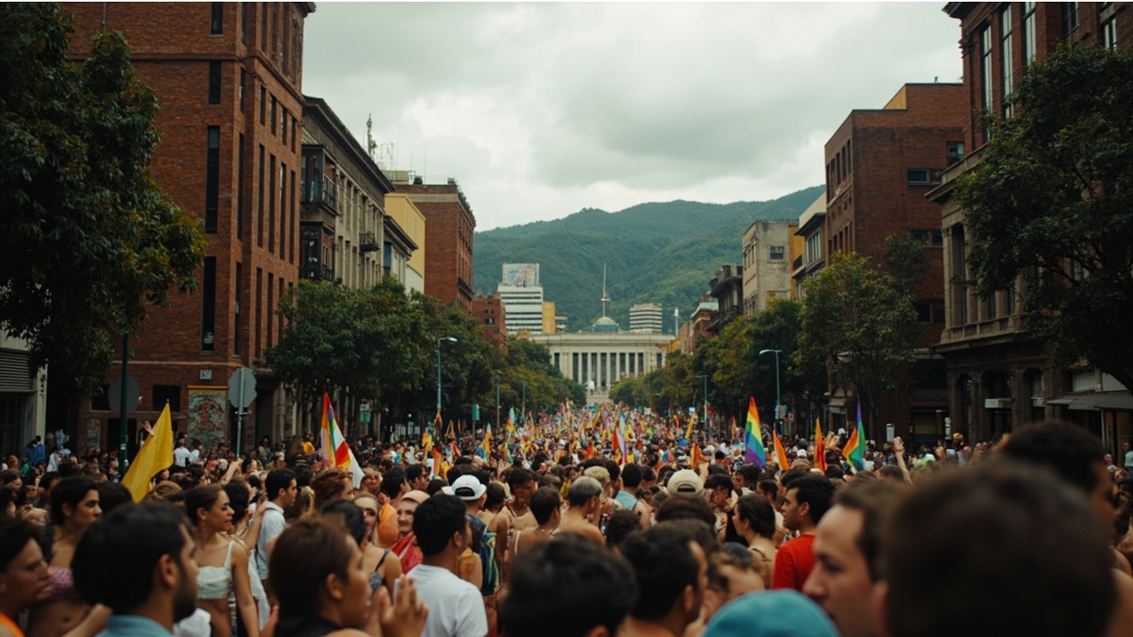 Más de 1.300 personas marchan por el orgullo LGBTIQ+ en Bogotá