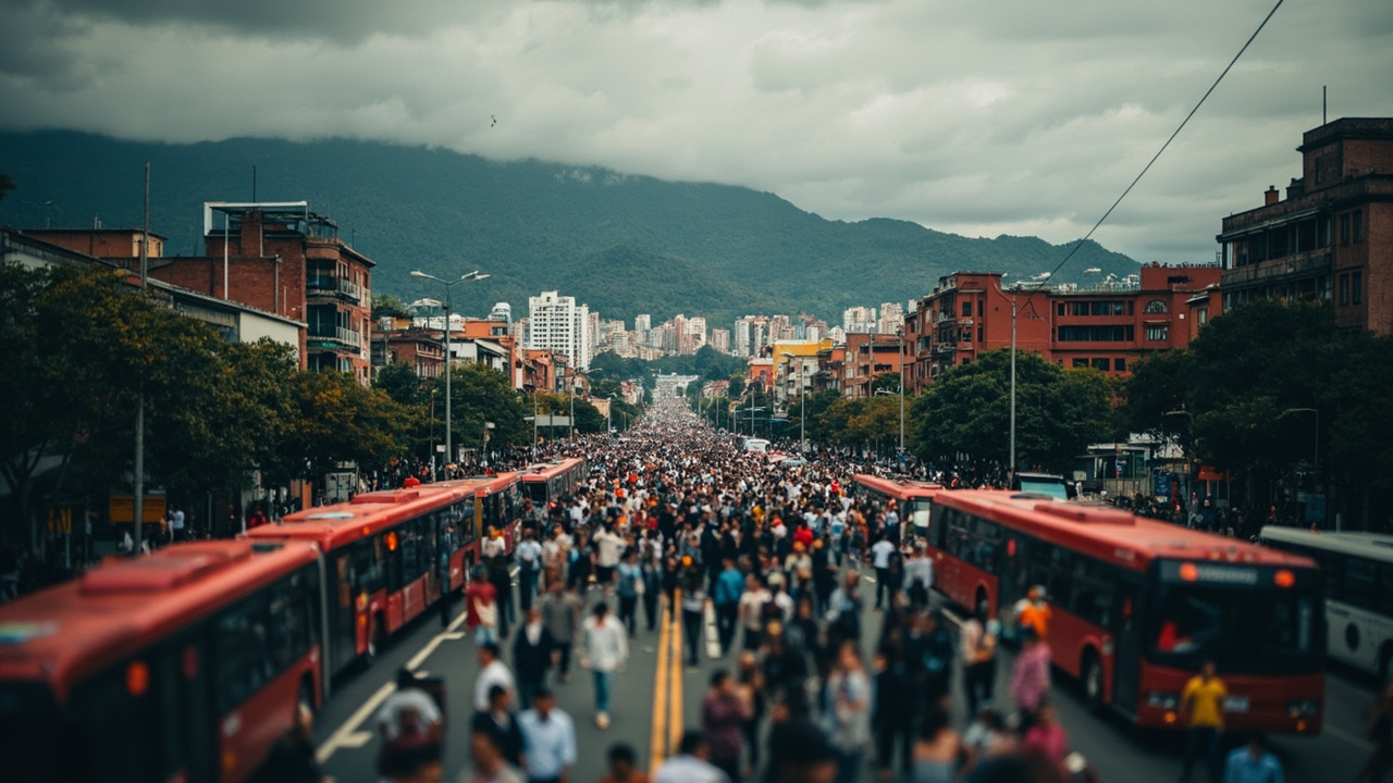 Caos en TransMilenio por marcha sobre la calle 26: 51.723 usuarios afectados