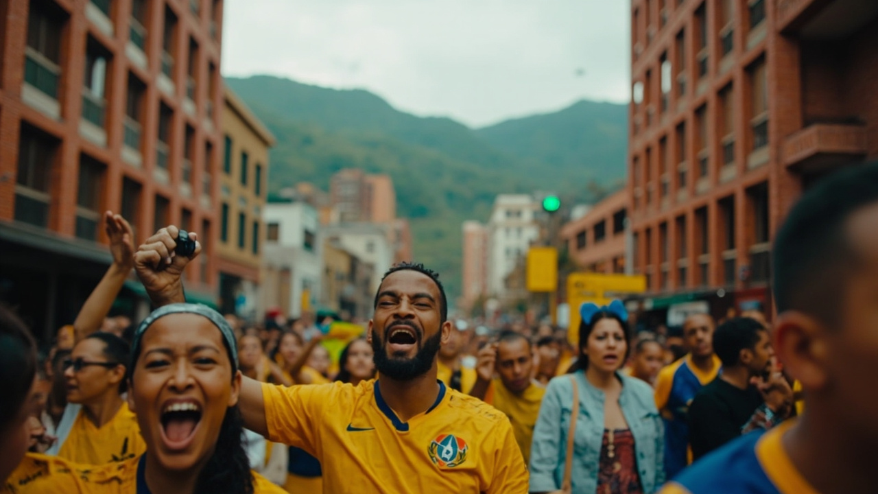Bogotá se vistió de amarillo y azul por la clasificación de Colombia al Mundial