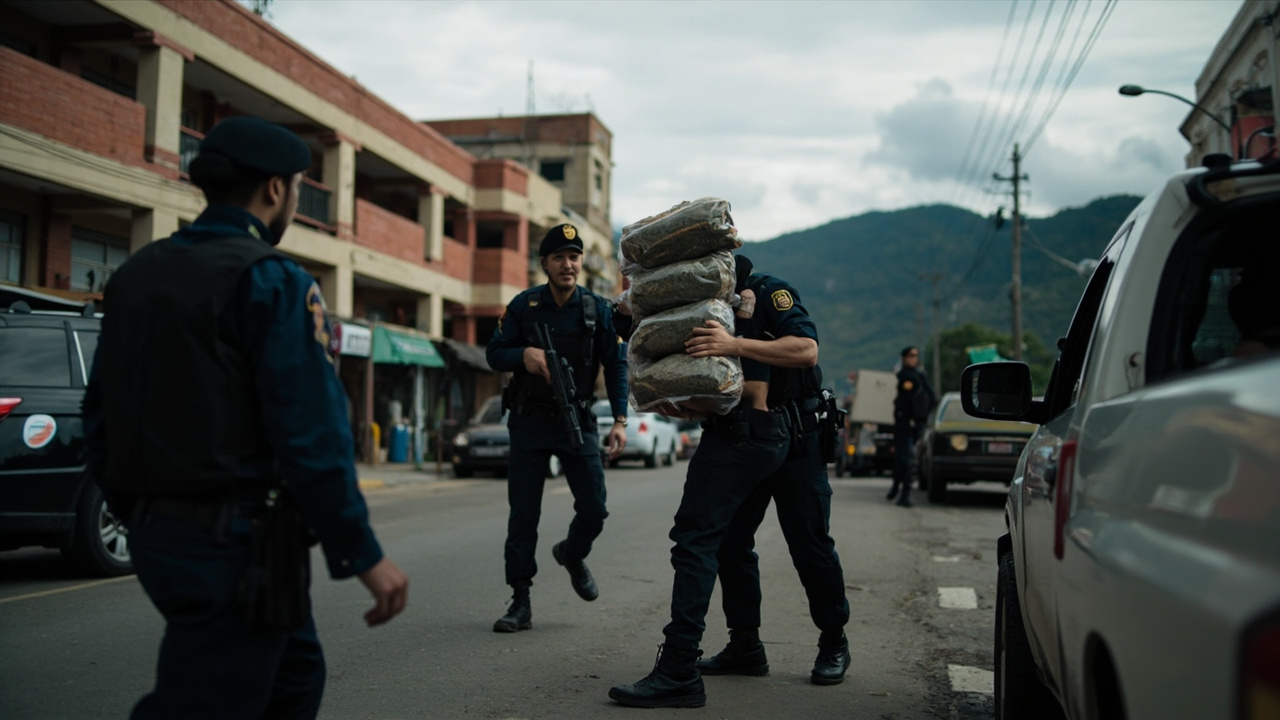 Conductor cayó con 60 kilos de marihuana en Engativá y trató de sobornar a la Policía