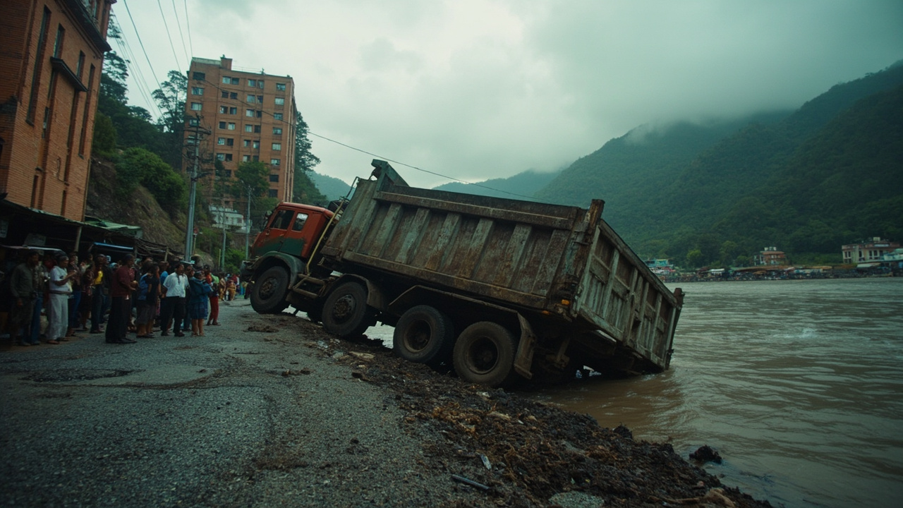 Conductor de volqueta habría saltado al río Bogotá tras accidente que dejó varios heridos en Suba
