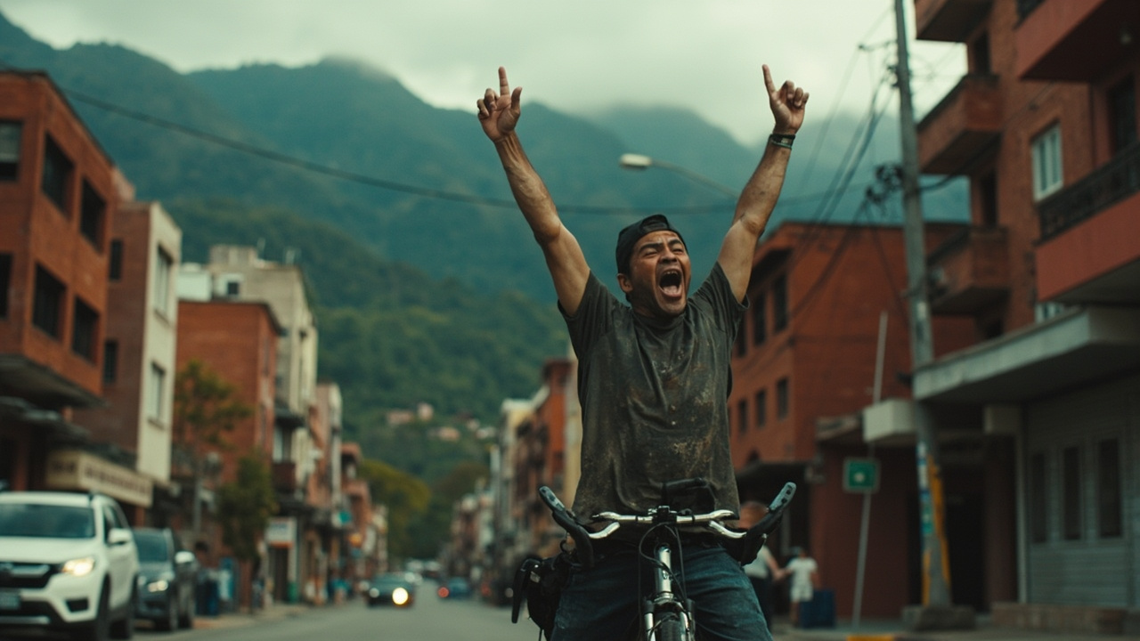 Un colombiano pedaleó desde Bogotá hasta Ciudad de México y lo celebró con un grito por el fútbol y por Colombia