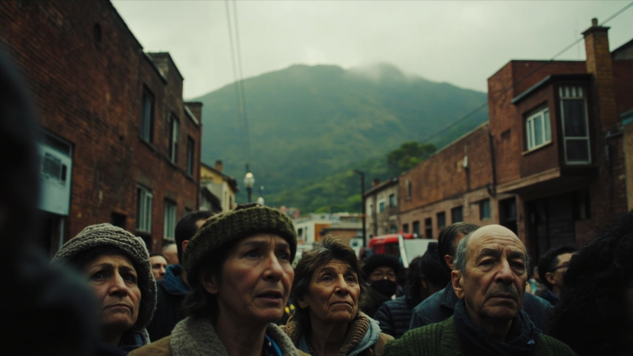 En Bogotá, simpatizantes de centro proyectan mensajes de apoyo a Cepeda