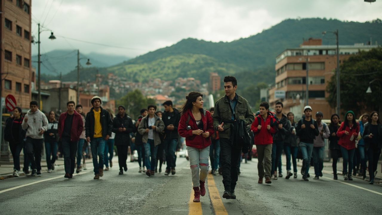 Estudiantes del SENA se movilizan en Bogotá y generan afectaciones viales