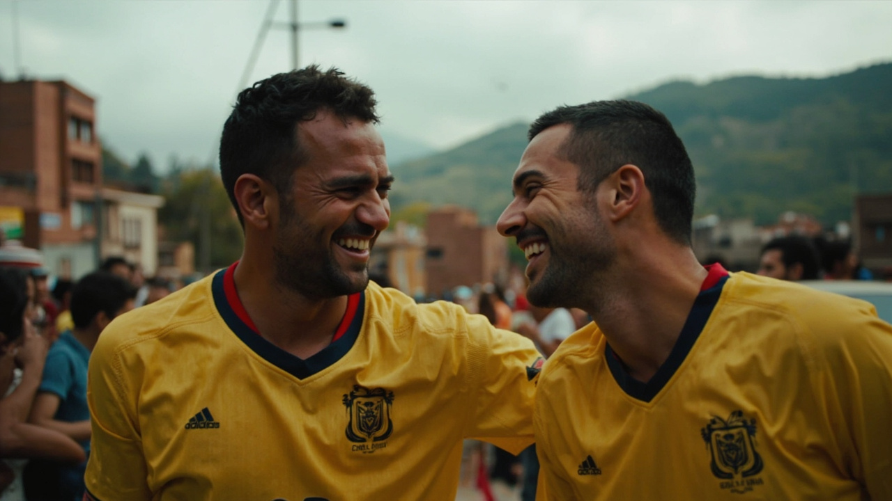 Christian Daes le guiña a Abelardo en evento de la Selección Colombia