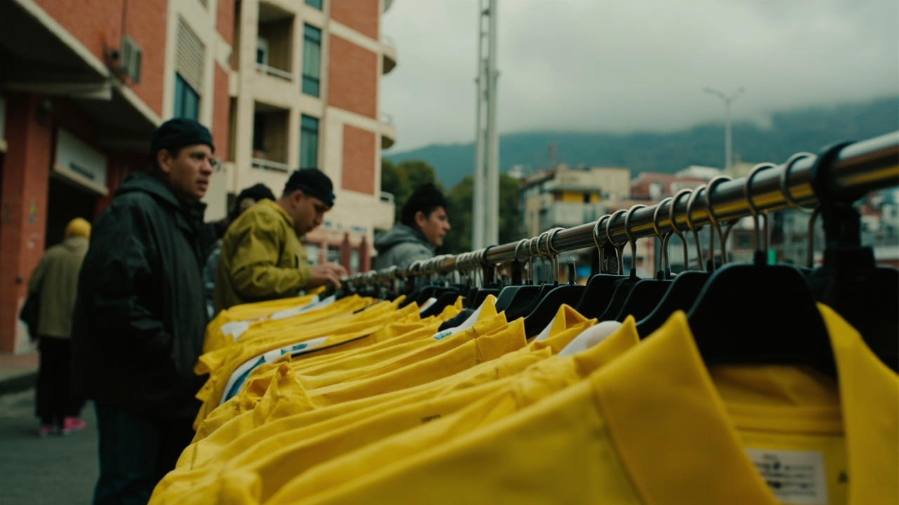 La fiebre mundialista reactiva la venta de camisetas de la Selección Colombia en Bogotá