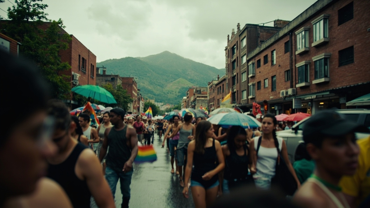 La lluvia no apagó la marcha del Orgullo en Bogotá