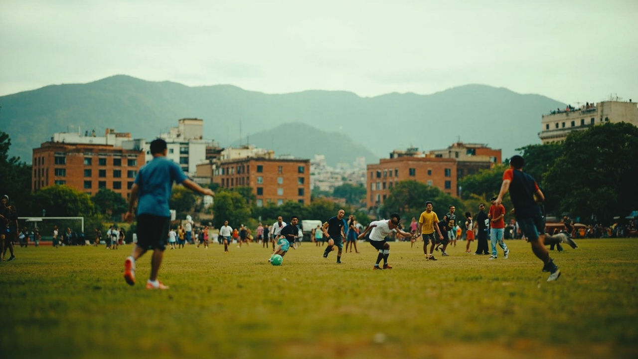 Los parques de Bogotá se convierten en epicentros del fútbol mundial