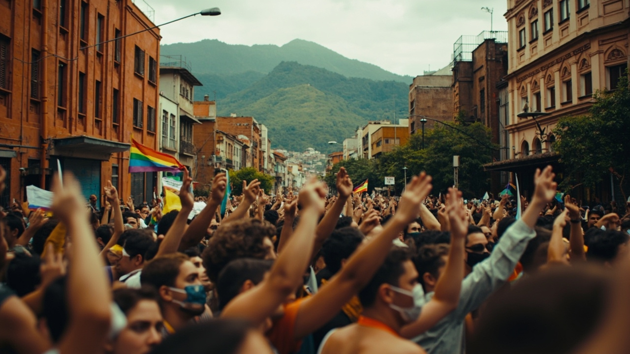 Más de 1.300 personas salieron a las calles de Bogotá para las marchas del orgullo LGBTIQ+