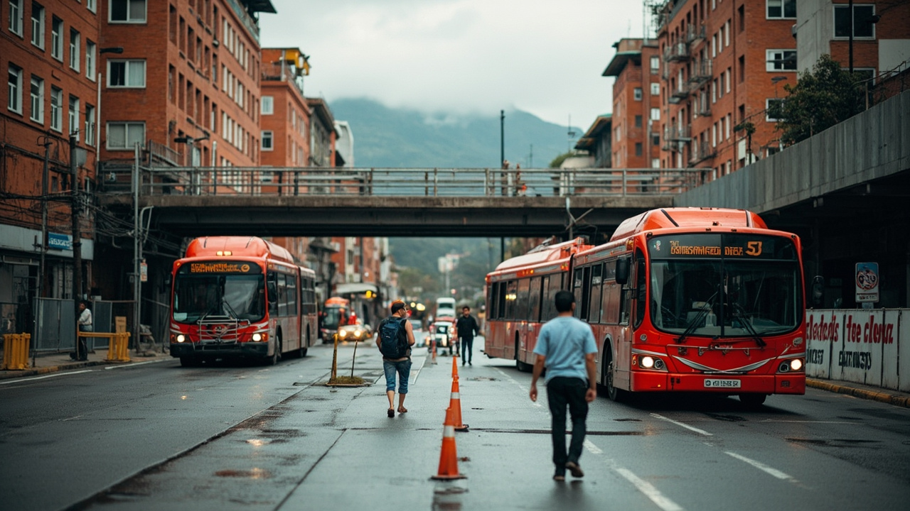 Cierre en el costado sur de la estación Universidad Nacional de TransMilenio por obras en puente peatonal