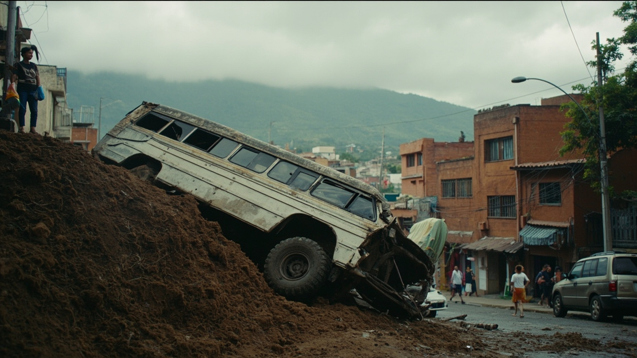 Bus alimentador cae por una pendiente en el sur de Bogotá