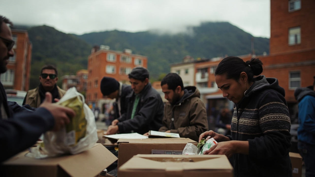 Sin descanso: venezolanos y colombianos en Bogotá juntan ayuda para Venezuela